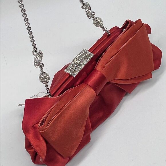 Judith Leiber Madison Satin Bow Clutch Bag - Picture 5 of 14
